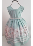 VESTIDO VERDE FLORAL TAM. 6