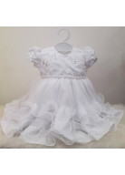 VESTIDO BATIZADO COM PEROLAS TAM. M 