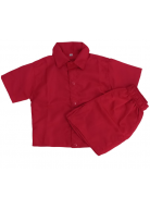 CONJUNTO BERMUDA E CAMISA VERMELHO TAM. P, M E G